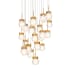 Modern Forms Double Bubble 21 Light 26" Wide LED Suspension Multi Light Pendant Aged Brass