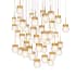 Modern Forms Double Bubble 41 Light 28" Wide LED Suspension Multi Light Pendant Aged Brass