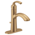 Moen Glyde 1.2 GPM Single Hole Bathroom Faucet with Pop-Up Drain Assembly Bronzed Gold