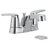 Moen Chateau 1.2 GPM Centerset Bathroom Faucet with Pop-Up Drain Assembly Polished Chrome