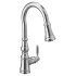 Moen Weymouth Smart Faucet 1.5 GPM Single Hole Pull Down Kitchen Faucet with Voice Control Chrome
