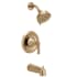 Moen Jase Tub and Shower Trim Package with 1.75 GPM Multi Function Shower Head Bronzed Gold