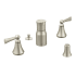 Moen Wynford Double Handle Widespread Bidet Faucet with Pop-Up Waste Assembly Brushed Nickel