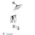 Moen Posi-Temp Pressure Balanced Tub and Shower Trim with 1.75 GPM Shower Head and Tub Spout from the 90 Degree Collection - Less Valve Chrome