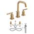 Moen Gibson 1.2 GPM Widespread Bathroom Faucet with Pop-Up Drain Assembly Bronzed Gold
