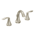Moen Eva 1.2 GPM Widespread Bathroom Faucet with Rough-in Valve and Pop-Up Drain Assembly included Brushed Nickel