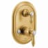 Moen Weymouth 2 Function Pressure Balanced Valve Trim Only with Double Lever Handle, Integrated Diverter - Less Rough In Brushed Gold
