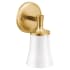 Moen Flara 8" Tall Bathroom Sconce Brushed Gold