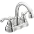 Moen 1.2 GPM Centerset Bathroom Faucet - Includes Metal Pop-Up Drain Assembly Chrome