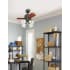 Application Shot of the Micro 24 Fan Shown with Light Fixture