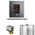 Mr Steam Basic Butler Linear Package Steam Shower Control Package with Square Itempo Control and Linear Steamhead Brilliant Black