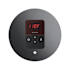 Mr Steam Itempo Round Steam Shower Control and Steamhead Brilliant Black