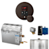 Mr Steam MS Super iTempo Round 15 kW (15000 W) Steam Shower Generator Package with Round iTempo Control and Accessories Oil-Rubbed Bronze