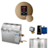 Mr Steam MS Super iTempo Round 15 kW (15000 W) Steam Shower Generator Package with Round iTempo Control and Accessories Brushed Bronze