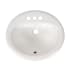 MSI 20-1/2" Oval Porcelain Drop-In Bathroom Sink with 3 Faucet Holes at 4" Centers White