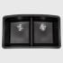 MSI 32-1/2" Undermount Double Basin Quartz Composite Kitchen Sink Black