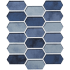 MSI Taos 10" x 12" Hexagon Dot-Mounted Mosaic Wall Tile - Glossy Glass Visual - Sold by Carton (8.3 SF/Carton) Boathouse Blue