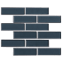 MSI Beveled Glass 12" x 12" Rectangle Brick Wall Mosaic Tile - Glossy Glass Visual - Sold by Carton (14.4 SF/Carton) Vague Blue