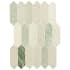 MSI 10" x 14" Rectangle Geometric Wall Mosaic Tile - Polished Marble Visual - Sold by Carton (9.7 SF/Carton) Icelandic Green