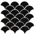 MSI 13" x 14" Specialty Fan Mosaic Floor and Wall Tile - Glossy Porcelain Visual - Sold by Carton (9.1 SF/Carton) Retro Nero
