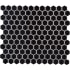 MSI 11" x 12" Hexagon Geometric Mosaic Floor and Wall Tile - Glossy Porcelain Visual - Sold by Carton (12.9 SF/Carton) Retro Nero