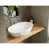 MTI Baths Acquabella 22" Oval Stone Composite Vessel Contemporary Bathroom Sink Matte White
