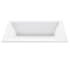 MTI Baths Andrea 14 Sculpted 72" Free Standing DoloMatte 3 Side Air Tub Elite with Center Drain Matte White
