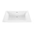 MTI Baths Andrea 18 Designer 72" Drop In Acrylic Air Massage Elite / Ultra Whirlpool Tub with Center Drain Placement and Overflow White