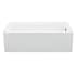 MTI Baths Cameron 1 Designer 60" Alcove Acrylic Air Massage Elite / Whirlpool Tub with Right Drain Placement and Overflow White