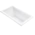 MTI Baths Andrea 19 54" Drop In DoloMatte Elite Microbubbles Air Tub with Left or Right Drain Matte White