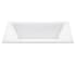 MTI Baths Madelyn 2 66" Undermount DoloMatte Microbubbles Air Tub with Center Drain Matte White