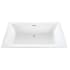 MTI Baths Andrea 28 66" Undermount DoloMatte Air Tub Stream with Center Drain Matte White