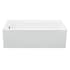 MTI Baths Cameron 2 Designer 60" Alcove Acrylic Air Massage / Whirlpool Tub with Left Drain Placement and Overflow White