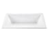 MTI Baths Andrea 16 Sculpted 72" Free Standing DoloMatte 3 Side Microbubbles Whirlpool Tub with Center Drain Matte White