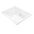 MTI Baths Andrea 9 Sculpted 67" Free Standing DoloMatte 2 Side Microbubbles Whirlpool Tub with Left or Right Drain Matte White