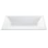 MTI Baths Kahlo 2 Sculpted 66" Free Standing DoloMatte 3 Side Microbubbles Faucet Deck Whirlpool Tub with Center Drain Matte White