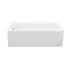 MTI Baths Cameron 1 60" Three Wall Alcove DoloMatte Integral Skirted Microbubbles Whirlpool Tub with Right Drain Placement Matte White