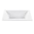 MTI Baths Andrea 13 66" Drop In DoloMatte Whirlpool Tub with Center Drain Matte White