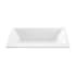 MTI Baths Kahlo 2 Designer 66" Drop In Acrylic Whirlpool Tub with Center Drain Placement and Overflow White