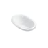 MTI Baths Adena 1 60" Undermount DoloMatte Ultra Whirlpool Tub with Center Drain Matte White