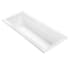 MTI Baths Andrea 2 72" Undermount DoloMatte Whirlpool Tub with Left or Right Drain Matte White