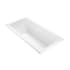 MTI Baths Andrea 3 Designer 72" Undermount Acrylic Whirlpool Tub with Reversible Drain Placement and Overflow White
