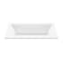 MTI Baths Andrea 8 Designer 72" Undermount Acrylic Whirlpool Tub with Center Drain Placement and Overflow White