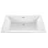 MTI Baths Andrea 18 Sculpted 72" Free Standing DoloMatte 4 Side Soaking Tub with Center Drain Matte White