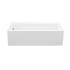 MTI Baths Cameron 4 60" Three Wall Alcove Integral Skirted DoloMatte Soaking Tub with Left Drain Placement Matte White