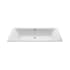 MTI Baths Andrea 27 Designer 86" Drop In Acrylic Soaking Tub with Center Drain Placement and Overflow White