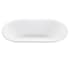 MTI Baths New Yorker 1 72" Drop In DoloMatte Soaking Tub with Front Drain and Overflow Matte White