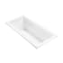 MTI Baths Andrea 4 65-7/8" Drop In Acrylic Soaking Tub with Reversible Drain and Overflow White