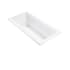 MTI Baths Andrea 4 66" Drop In DoloMatte Soaking Tub with Center Drain, and Overflow Matte White