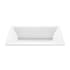 MTI Baths Andrea 14 Designer 71" Drop In Acrylic Soaking Tub with Center Drain Placement and Overflow - with Stream Technology White